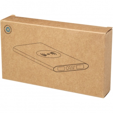 Logo trade promotional giveaways image of: Juice 8000 mAh Type-C recycled aluminium wireless power bank