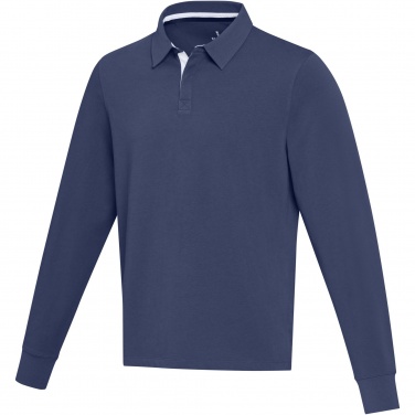 Logo trade promotional gift photo of: Clyde unisex organic rugby polo sweatshirt