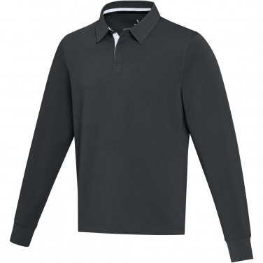 Logo trade corporate gifts image of: Clyde unisex organic rugby polo sweatshirt
