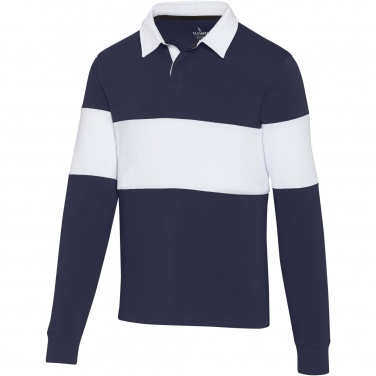 Logo trade promotional item photo of: Clyde unisex organic rugby polo sweatshirt