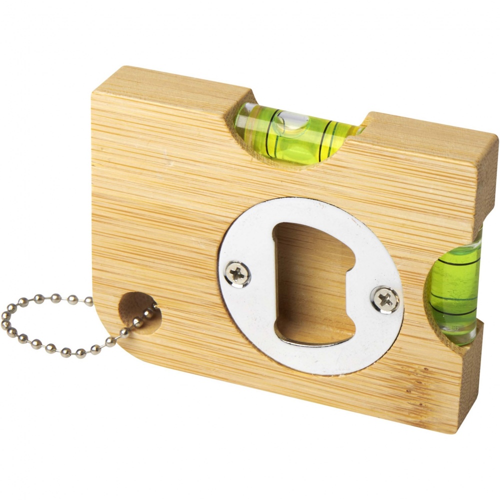 Logotrade promotional gift image of: Levo bamboo bottle opener with level 