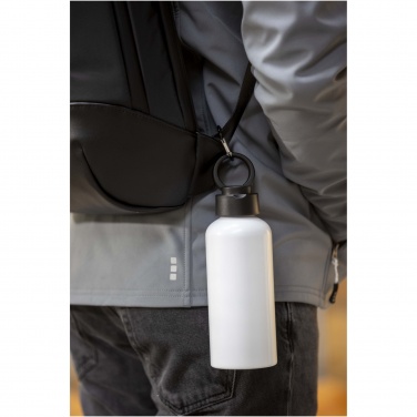 Logo trade promotional giveaway photo of: Trinity 600 ml RCS certified recycled aluminium water bottle with RPET lid