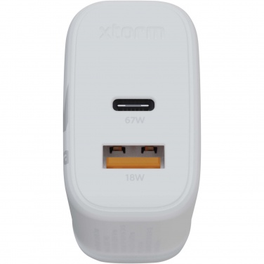 Logo trade corporate gifts image of: Xtorm XEC067G GaN² Ultra 67W wall charger - UK plug
