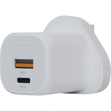 Logotrade advertising products photo of: Xtorm XEC035 GaN² Ultra 35W wall charger - UK plug