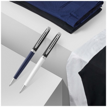 Logo trade promotional items image of: Hemisphere colour blocking ballpoint pen with palladium trim