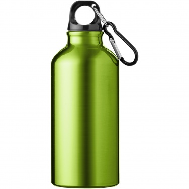Logo trade promotional product photo of: Oregon 400 ml aluminium water bottle with carabiner