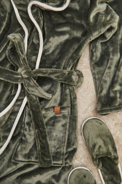 Logo trade corporate gift photo of: VINGA Louis luxury plush GRS RPET robe size S-M