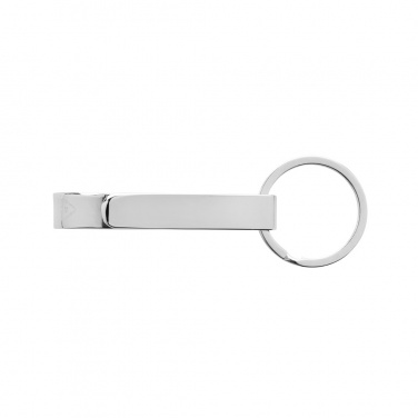 Logotrade promotional merchandise image of: RCS recycled zinc alloy bottle opener keychain
