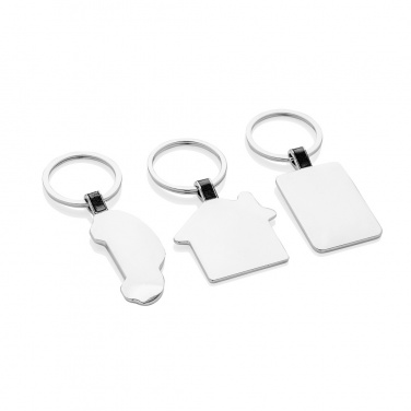 Logo trade promotional merchandise photo of: RCS recycled zinc alloy car keyring