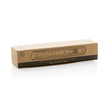 Logo trade business gift photo of: Refillable RCS recycled plastic snap-off knife