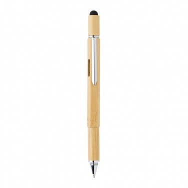 Logo trade promotional merchandise image of: Bamboo 5-in-1 toolpen