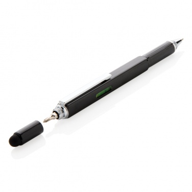 Logo trade business gifts image of: 5-in-1 aluminium toolpen