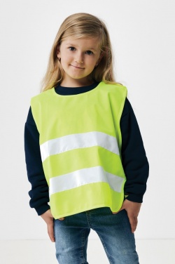 Logo trade promotional giveaways image of: GRS recycled PET high-visibility safety vest 3-6 years