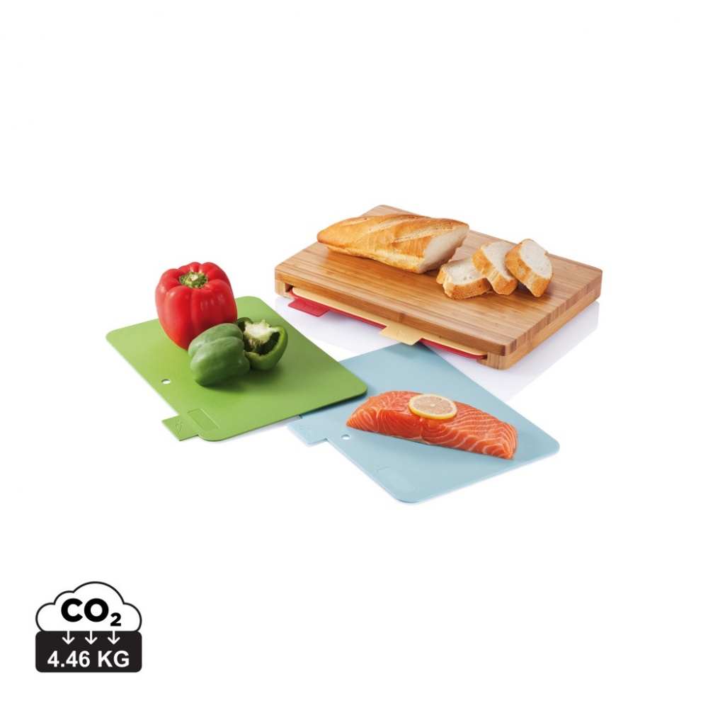 Logotrade promotional items photo of: Cutting board with 4pcs hygienic boards