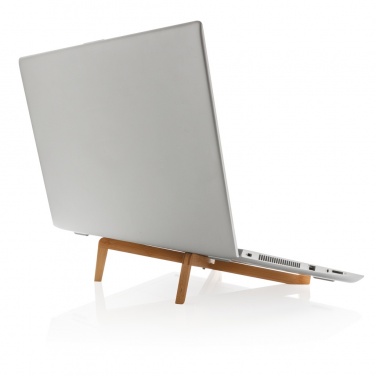 Logo trade promotional giveaways image of: Bamboo portable laptop stand