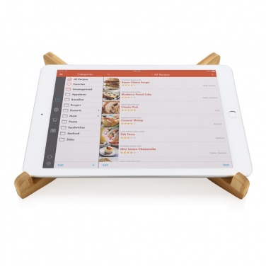 Logo trade promotional products picture of: Bamboo portable laptop stand