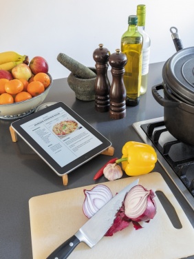 Logo trade promotional gift photo of: Bamboo portable laptop stand