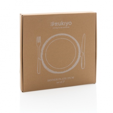 Logo trade corporate gifts image of: Ukiyo dinner plate set of 2