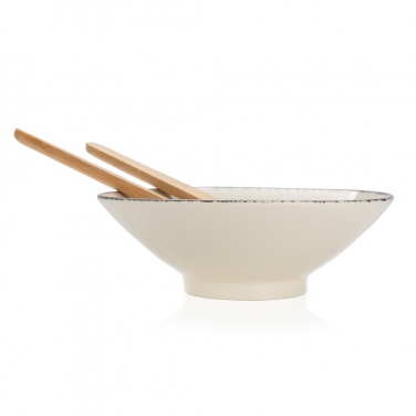 Logo trade promotional merchandise picture of: Ukiyo salad bowl with bamboo salad server