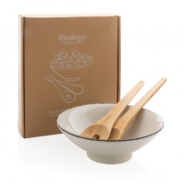 Logotrade promotional merchandise picture of: Ukiyo salad bowl with bamboo salad server