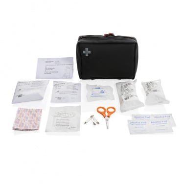 Logo trade promotional giveaways image of: RCS recycled nubuck PU pouch  first aid set