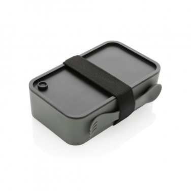 Logo trade advertising products image of: GRS recycled PP lunch box with spork