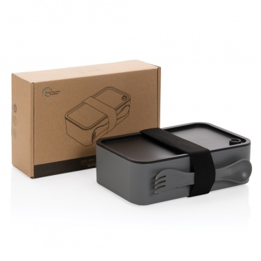Logo trade promotional gifts picture of: GRS recycled PP lunch box with spork
