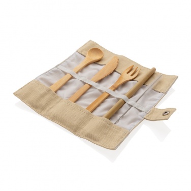 Logotrade promotional merchandise image of: Reusable bamboo travel cutlery set