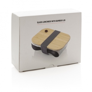 Logotrade corporate gift picture of: Glass lunchbox with bamboo lid