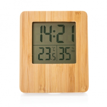 Logotrade promotional item picture of: Bamboo weather station