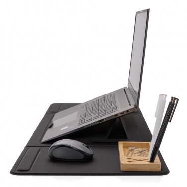 Logo trade corporate gift photo of: Impact AWARE RPET Foldable desk organizer with laptop stand