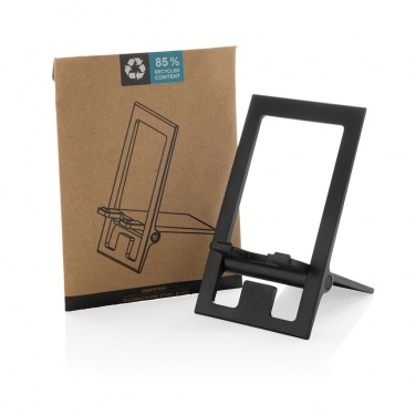 Logo trade corporate gifts image of: SnapStand RCS recycled plastic foldable phone stand