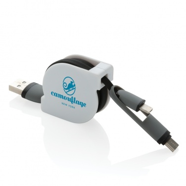 Logo trade corporate gifts picture of: 3-in-1 retractable cable