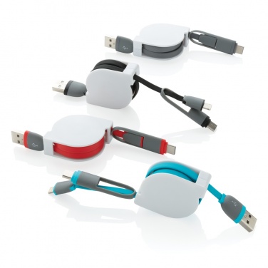 Logotrade promotional item image of: 3-in-1 retractable cable