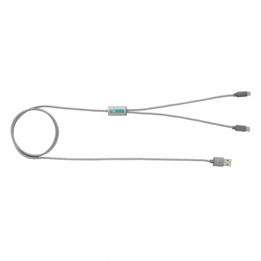 Logo trade corporate gift photo of: 3-in-1 braided cable