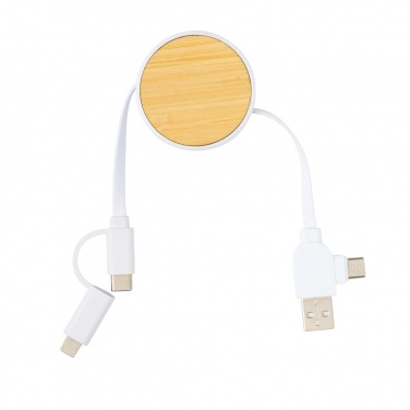 Logotrade corporate gift picture of: RCS recycled plastic Ontario 6-in-1 retractable cable