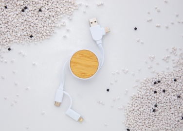 Logo trade corporate gift photo of: RCS recycled plastic Ontario 6-in-1 retractable cable