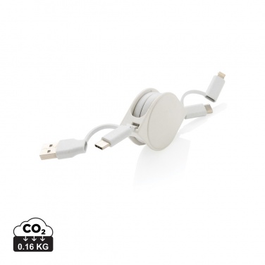 Logo trade business gift photo of: RCS standard recycled plastic and TPE 6-in-1 cable