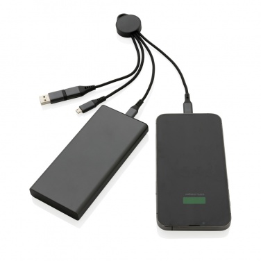 Logo trade business gift photo of: Terra RCS recycled aluminium 6-in-1 charging cable