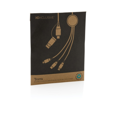Logotrade corporate gift picture of: Terra RCS recycled aluminium 120cm 6-in-1 cable