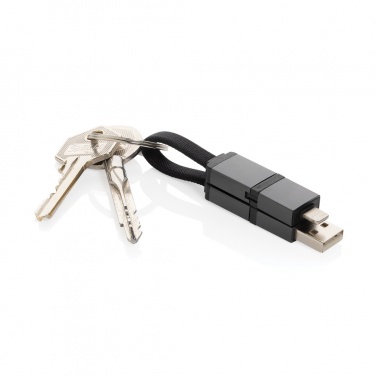 Logotrade promotional product picture of: Terra recycled aluminum 4 in 1 60W fast charging cable
