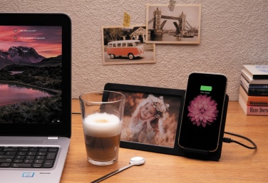 Logo trade advertising product photo of: 5W Wireless charger and photo frame