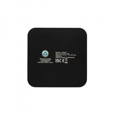 Logotrade corporate gift image of: RCS recycled plastic 10W Wireless charger with USB Ports