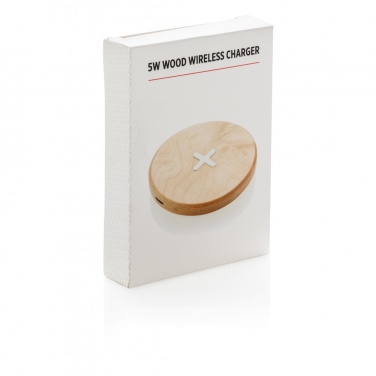 Logo trade business gifts image of: 5W wood wireless charger