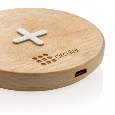 Logo trade corporate gifts picture of: 5W wood wireless charger