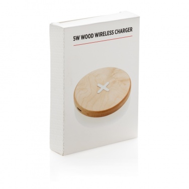 Logo trade business gift photo of: 5W wood wireless charger