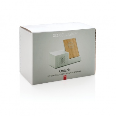 Logo trade promotional items picture of: Ontario 5W wireless charger with speaker