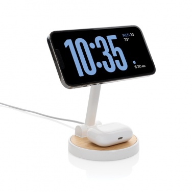 Logotrade promotional merchandise picture of: Ontario RCS rplastic 15W magnetic charging 2 in 1 stand
