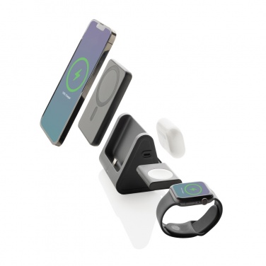 Logotrade promotional giveaway image of: Powerbase RCS recycled plastic 3 in 1 charger with powerbank