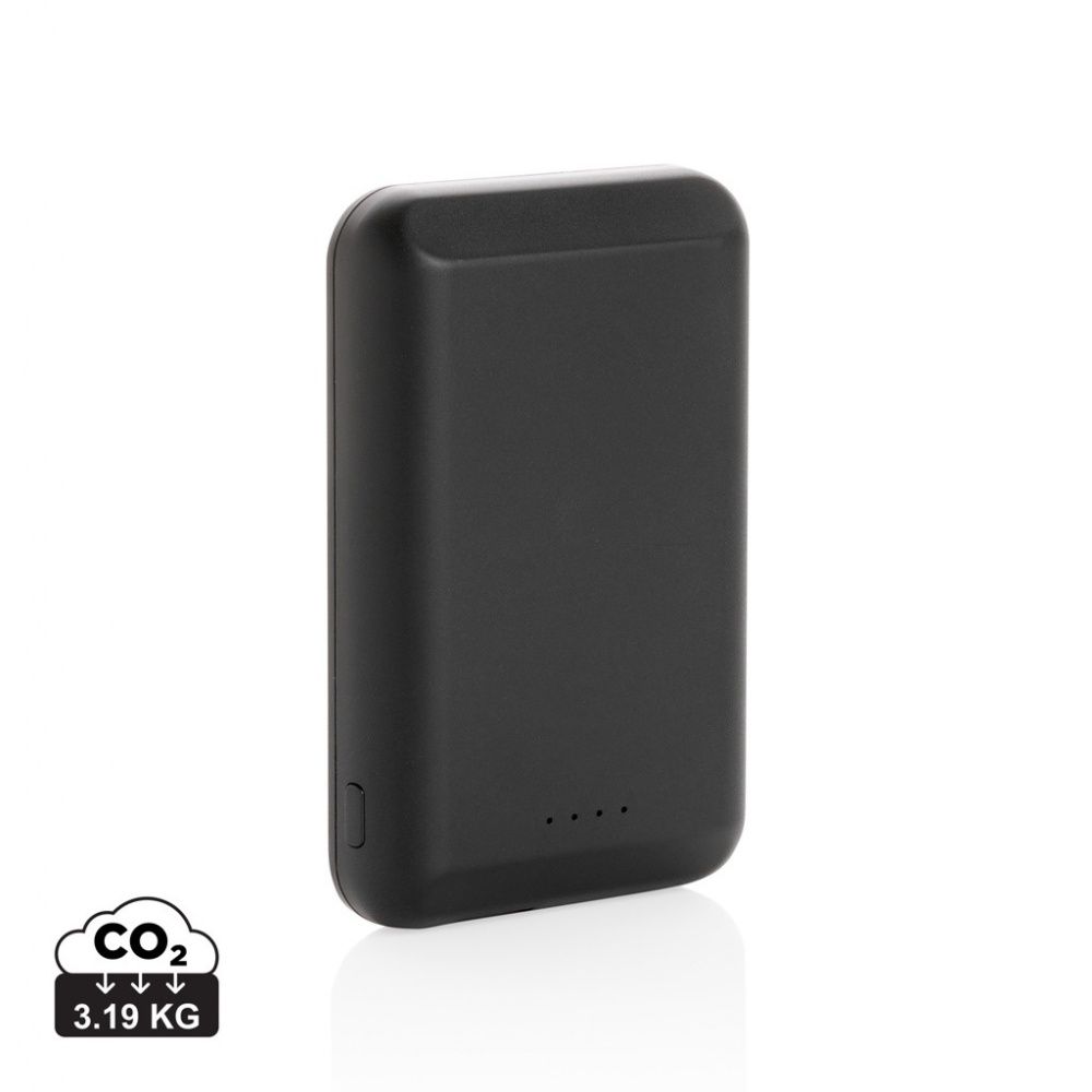 Logo trade promotional merchandise picture of: Magnetic 5.000 mAh 5W wireless powerbank